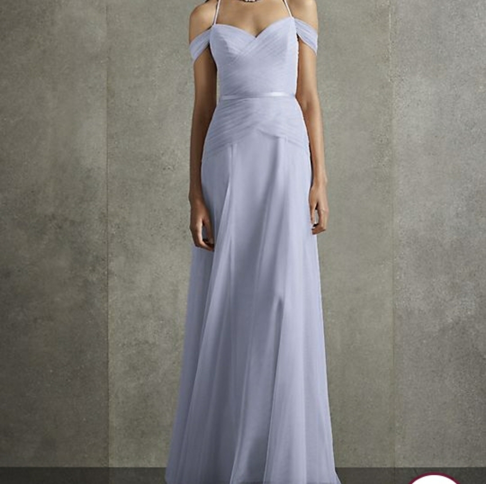 White by Vera Wang romantic sheer mesh gown